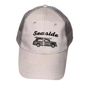 Big X Grey Seaside Beach Snapback Trucker Hat